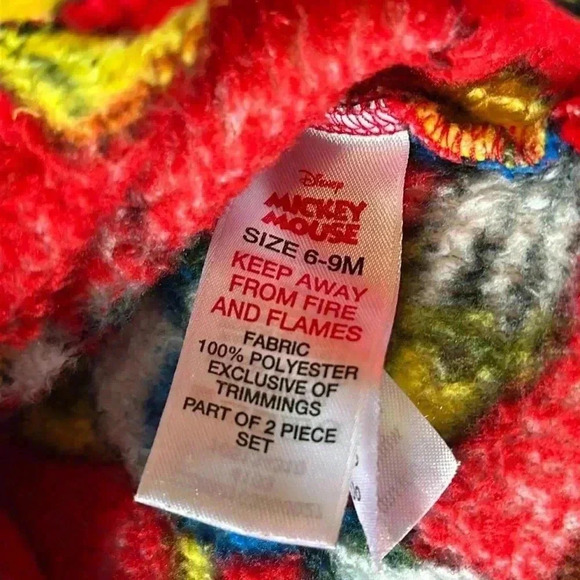 Disney - Mickey  Mouse - plush pullover sweater. Size 6-9 months - Picture 4 of 6